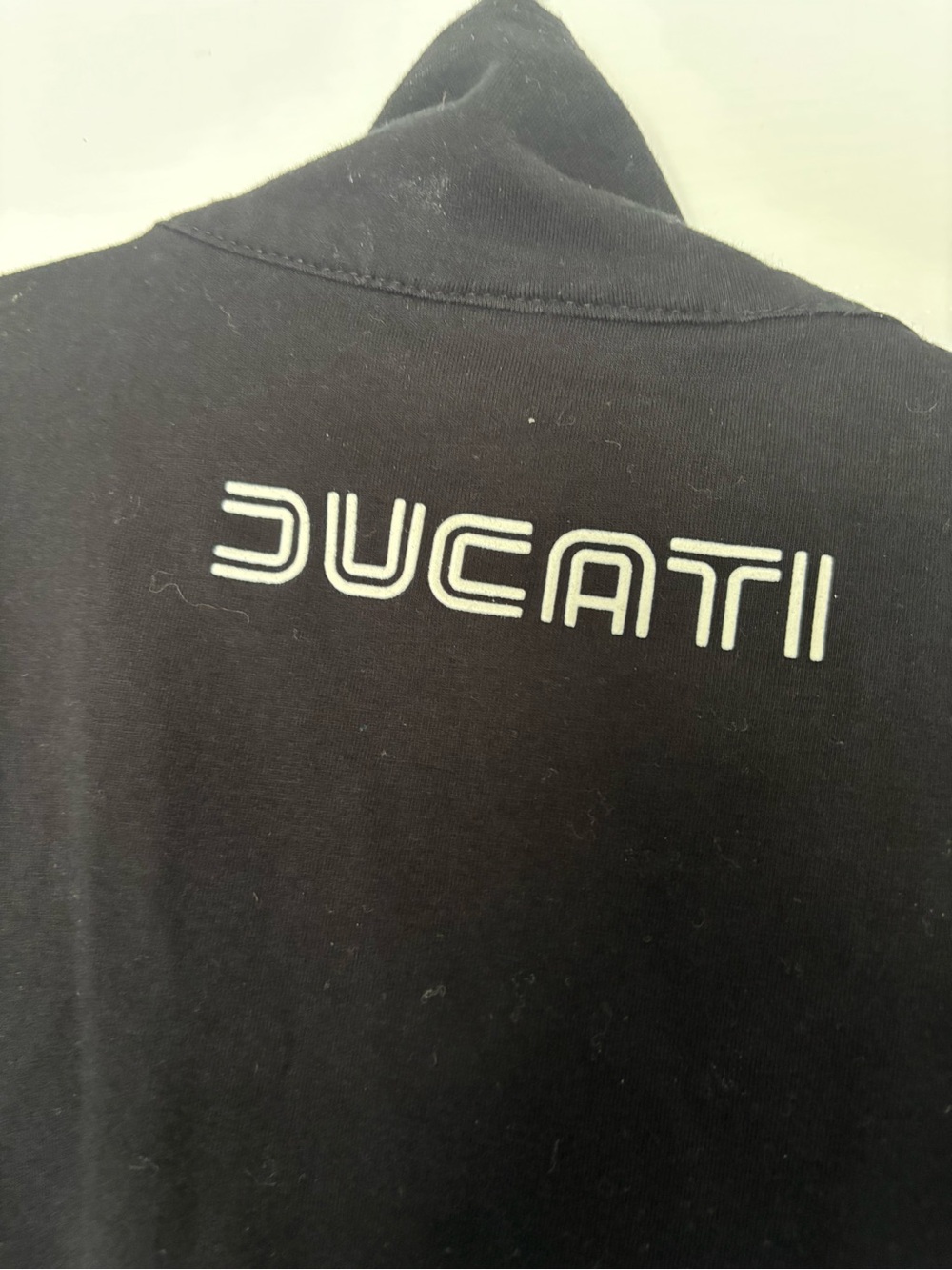 Ducati Men’s Black Short-Sleeve Button Down Shirt with White Trim - Picture 5 of 5